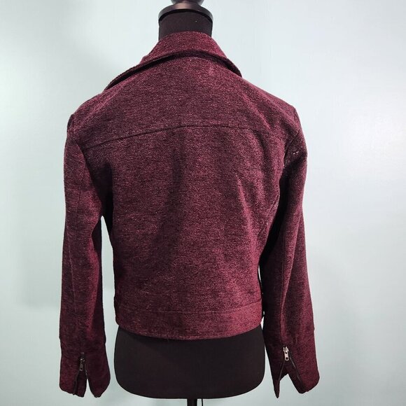 Cupcakes and Cashmere Asymmetrical Tweed Blazer Burgundy/Maroon Size Large
Lot L - Picture 4 of 8